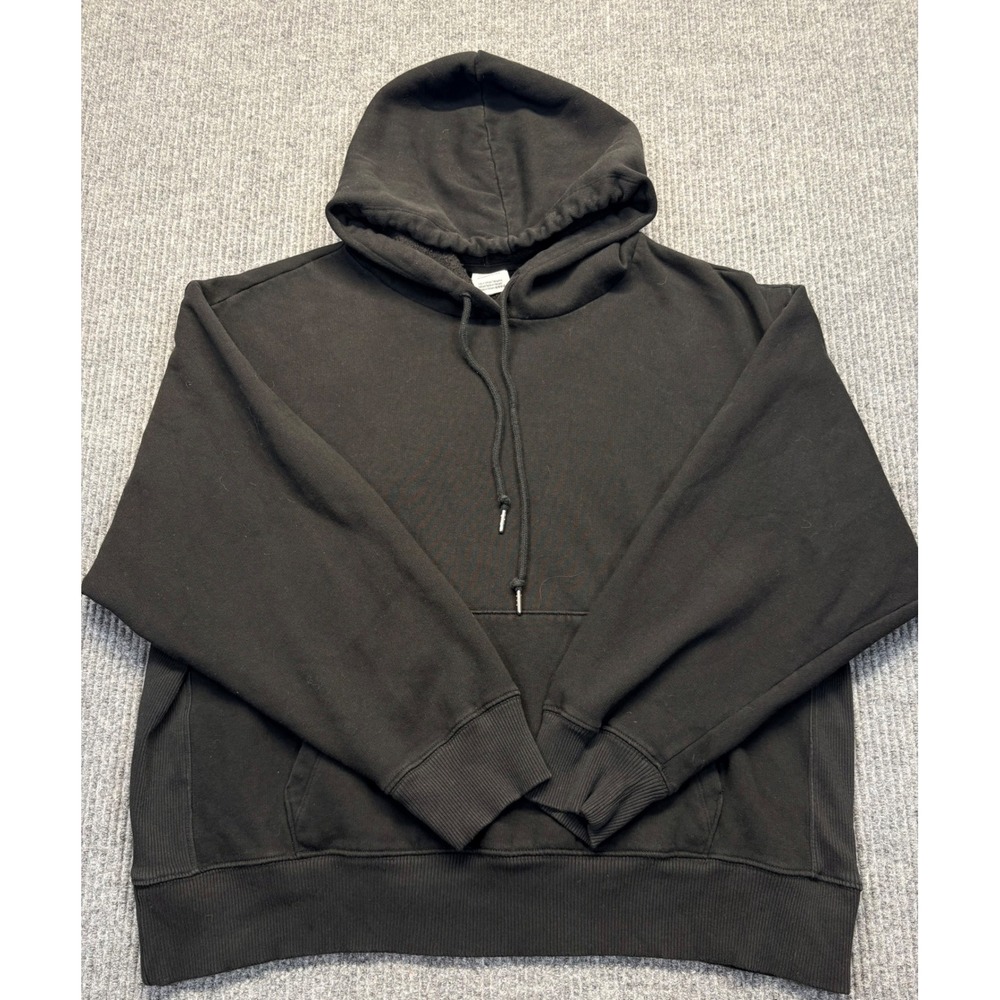 Victoria's Secret PINK Black Oversized Pullover Hoodie Sweatshirt XL